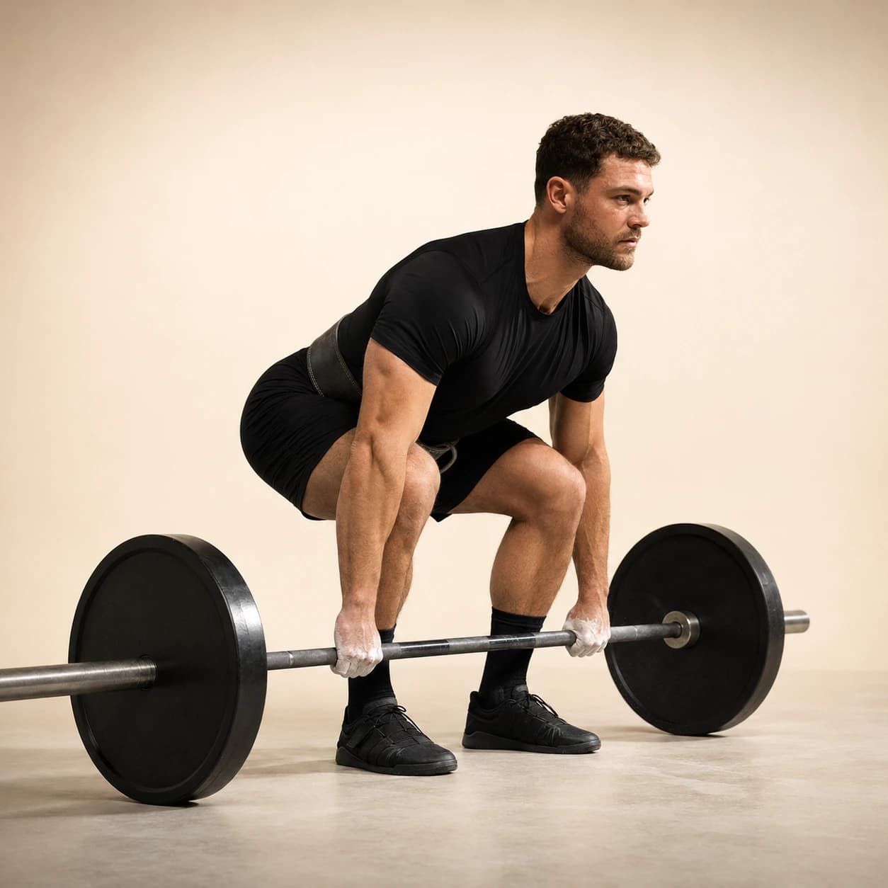 Powerlifters training
